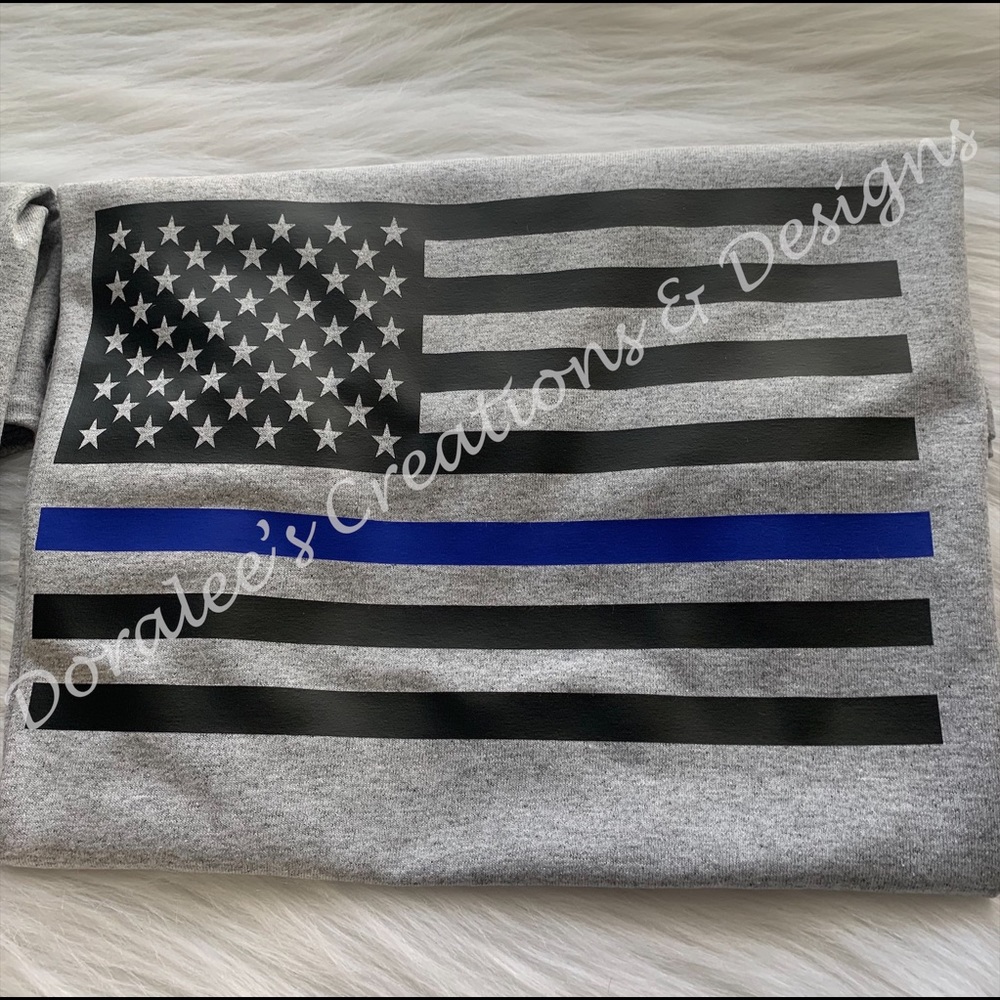 Thin Blue line Grey Trendy  T-Shirt